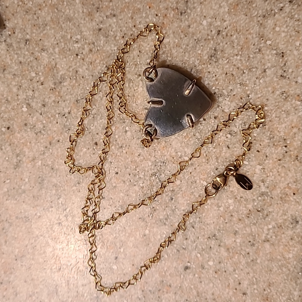 Monarch opal heart necklace - Picture 3 of 5